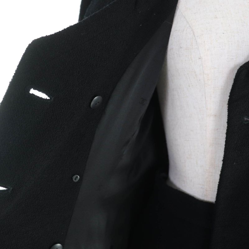 CHANEL Vintage 95A P05816v04346 Coco Mark Button Tweed Jacket Skirt Setup Black