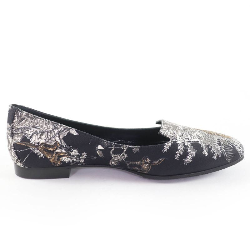 Hermes Equatorial Sketch Animal Pattern Flat Shoes Pumps Multicolor 38 With Box