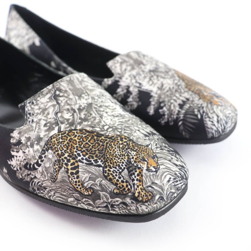 Hermes Equatorial Sketch Animal Pattern Flat Shoes Pumps Multicolor 38 With Box