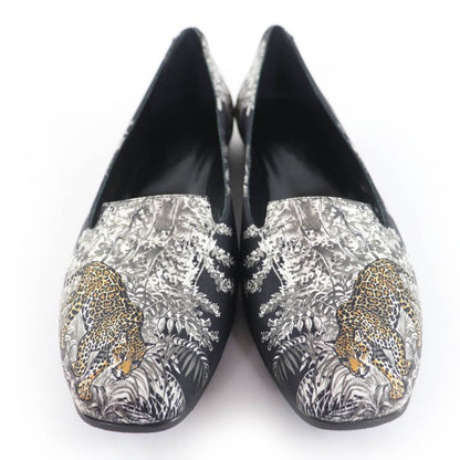Hermes Equatorial Sketch Animal Pattern Flat Shoes Pumps Multicolor 38 With Box