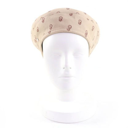 Hermes Saint Honore Cotton Cliquetis Serie Hardware Hat Beret Beige 59 Made In