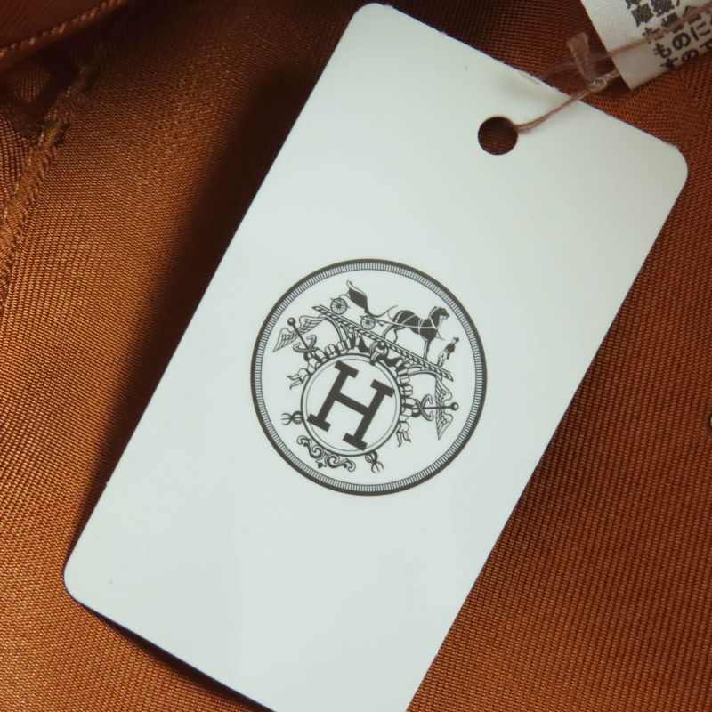 Hermes Saint Honore Cotton Cliquetis Serie Hardware Hat Beret Beige 59 Made In