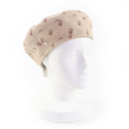 Hermes Saint Honore Cotton Cliquetis Serie Hardware Hat Beret Beige 59 Made In
