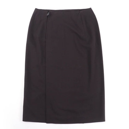 Hermes Vintage 100% Wool Margiela Period Tight Skirt Dark Brown 38 Made In