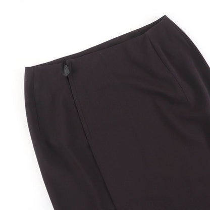 Hermes Vintage 100% Wool Margiela Period Tight Skirt Dark Brown 38 Made In