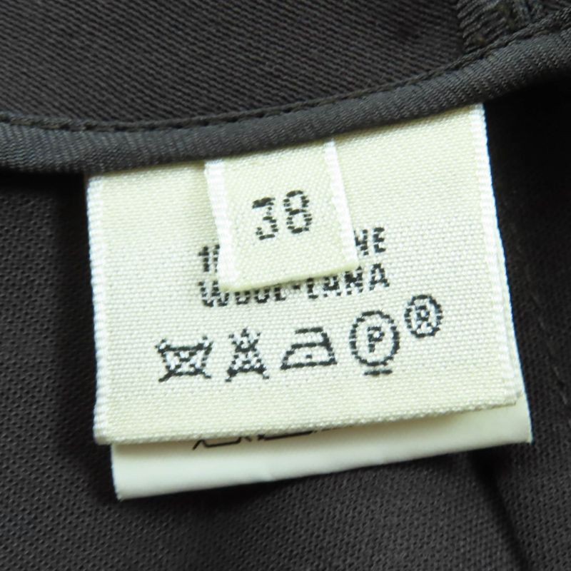 Hermes Vintage 100% Wool Margiela Period Tight Skirt Dark Brown 38 Made In