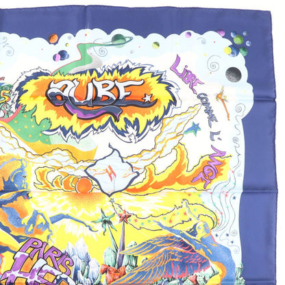 Hermes Carre Geant Carre 90 Silk 100% THE Alfee AUBE Libre Comme L'ange Dawn
