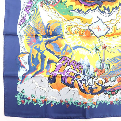 Hermes Carre Geant Carre 90 Silk 100% THE Alfee AUBE Libre Comme L'ange Dawn