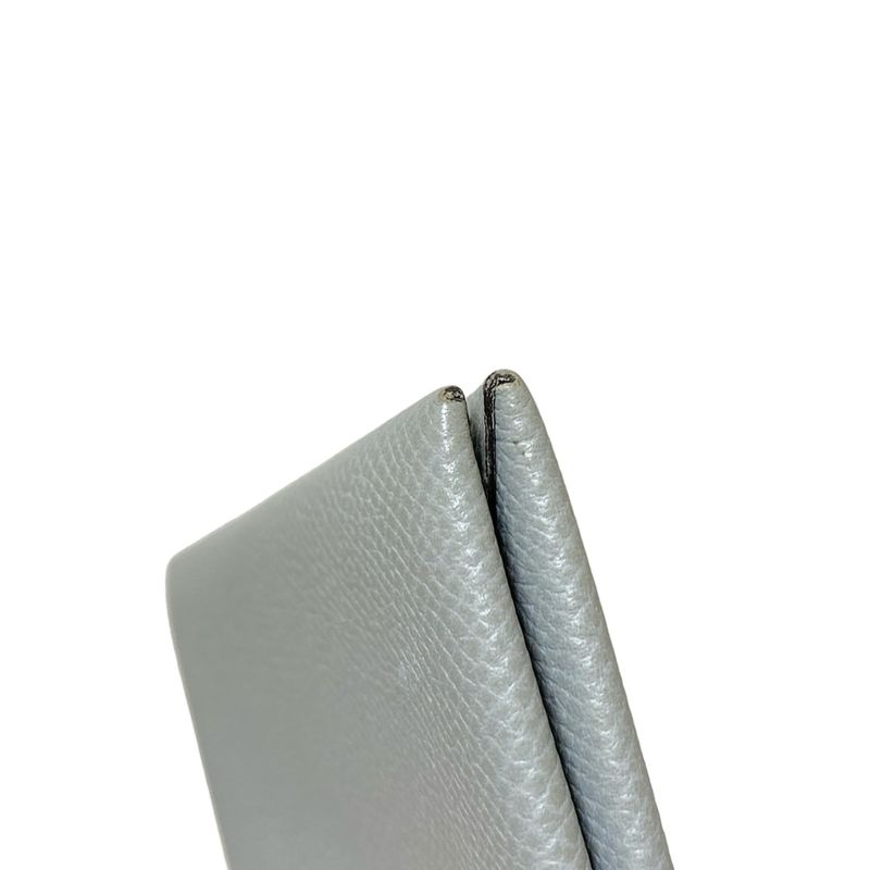 Hermes Card Case Calvi Light Gray