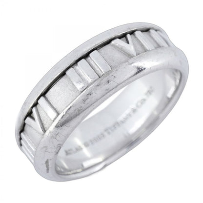 Tiffany & Co Ring Atlas 18K White Gold White Togo Old #175 Men's