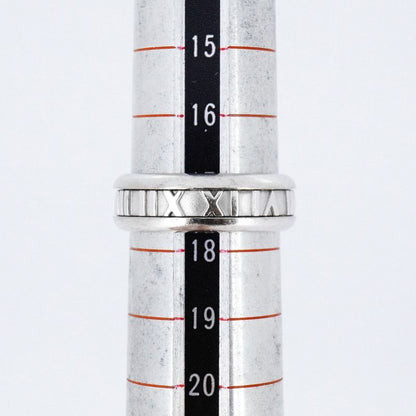 Tiffany & Co Ring Atlas 18K White Gold White Togo Old #175 Men's