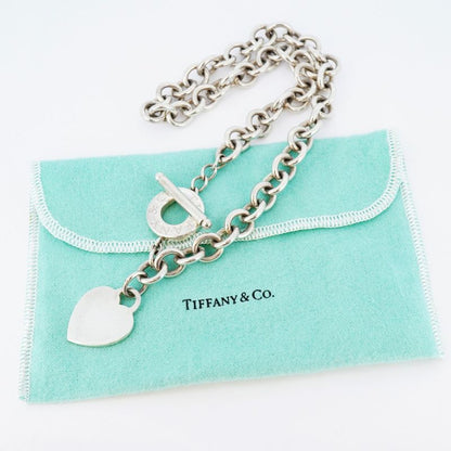 Tiffany & Co Necklace Return To Heart/toggle 925 Silver Ladies