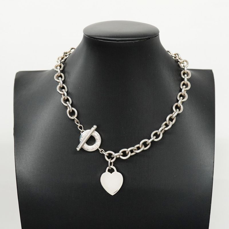 Tiffany & Co Necklace Return To Heart/toggle 925 Silver Ladies