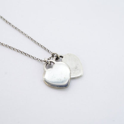 Tiffany & Co Necklace Return To Heart Silver 925 Blue Ladies