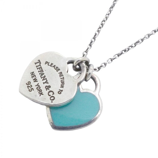 Tiffany & Co Necklace Return To Heart Silver 925 Blue Ladies