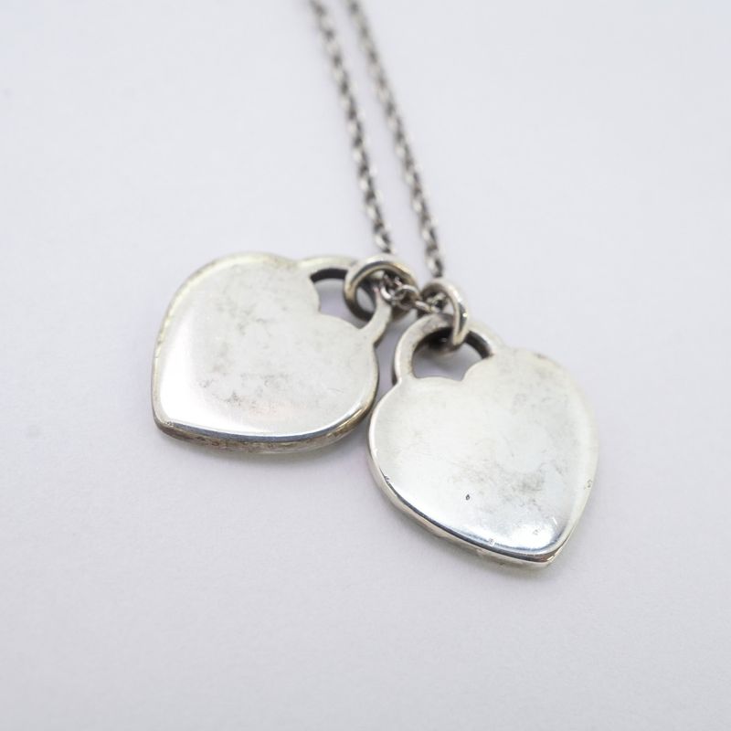 Tiffany & Co Necklace Return To Heart Silver 925 Blue Ladies