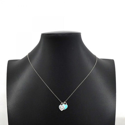 Tiffany & Co Necklace Return To Heart Silver 925 Blue Ladies