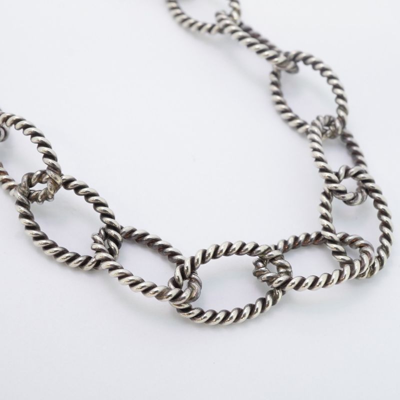 Tiffany & Co Necklace Twist/circle 925 Silver Men Women Unisex