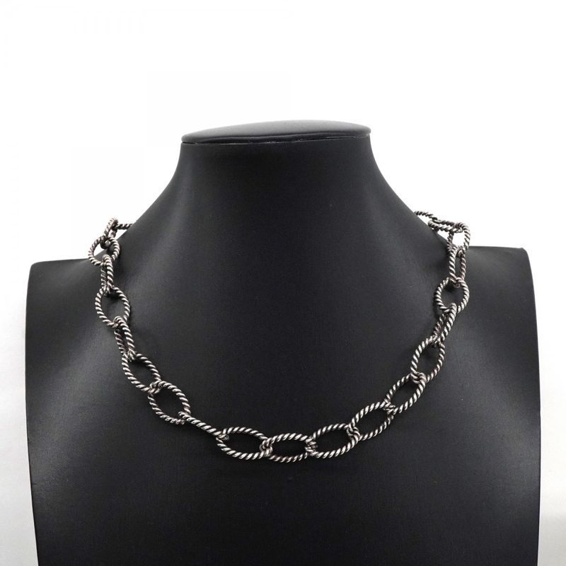 Tiffany & Co Necklace Twist/circle 925 Silver Men Women Unisex
