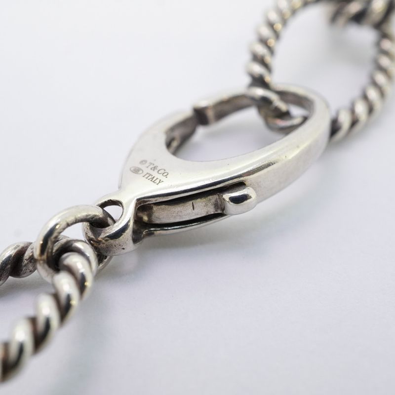 Tiffany & Co Necklace Twist/circle 925 Silver Men Women Unisex