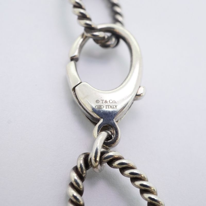 Tiffany & Co Necklace Twist/circle 925 Silver Men Women Unisex
