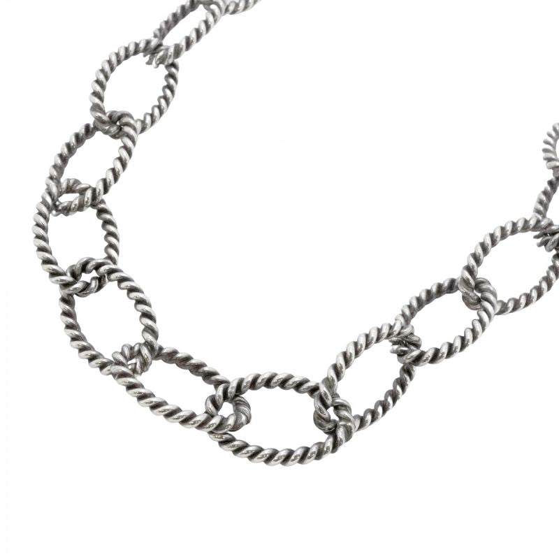 Tiffany & Co Necklace Twist/circle 925 Silver Men Women Unisex
