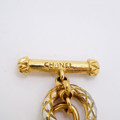 Chanel Necklace Vintage Coco Mark Cross GP Plated Gold Ladies
