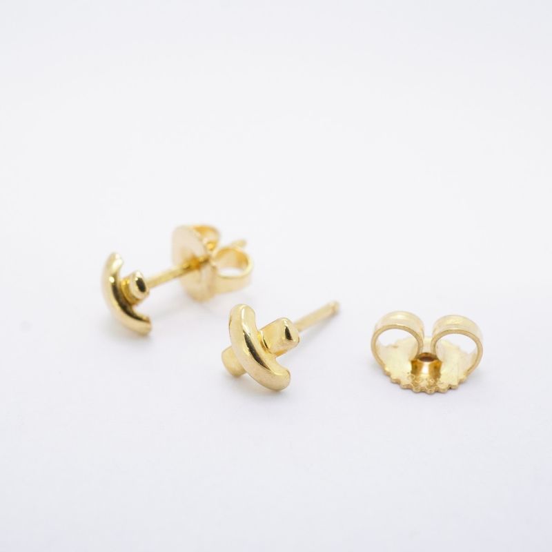 Tiffany & Co Earrings Cross Stitch 18K Yellow Gold Yellow Gold Ladies