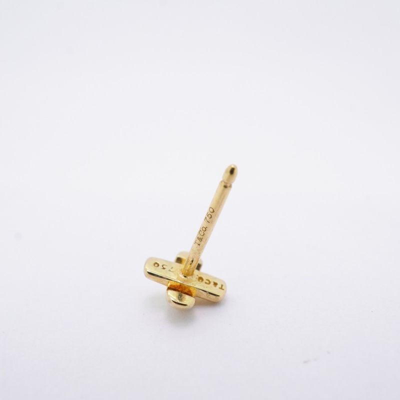 Tiffany & Co Earrings Cross Stitch 18K Yellow Gold Yellow Gold Ladies