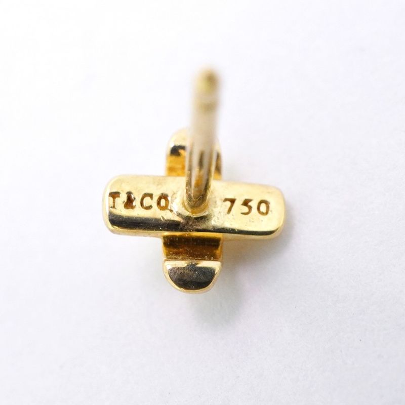 Tiffany & Co Earrings Cross Stitch 18K Yellow Gold Yellow Gold Ladies