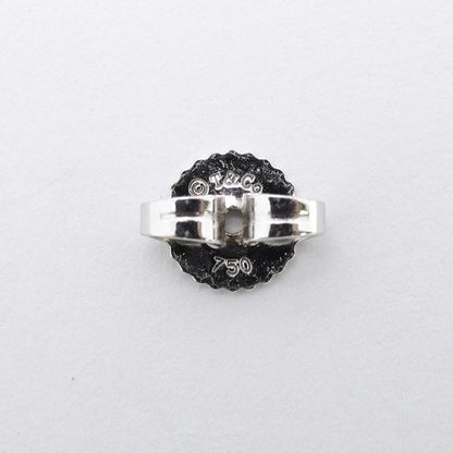 Tiffany & Co Earrings Daisy Flower Motif 18K White Gold White Togo Old Diamond