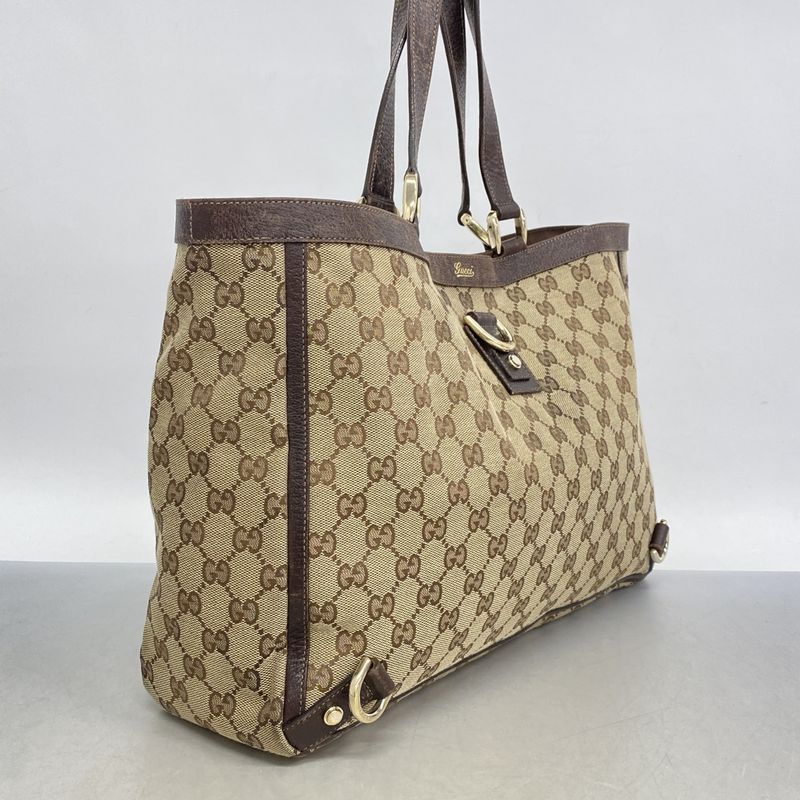 Gucci Tote Bag GG Canvas/abby 141472 Canvas Brown Chien Pan Gold Hardware