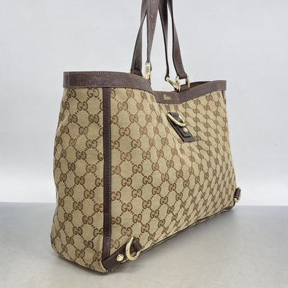 Gucci Tote Bag GG Canvas/abby 141472 Canvas Brown Chien Pan Gold Hardware