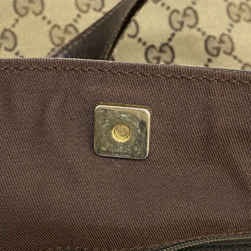Gucci Tote Bag GG Canvas/abby 141472 Canvas Brown Chien Pan Gold Hardware