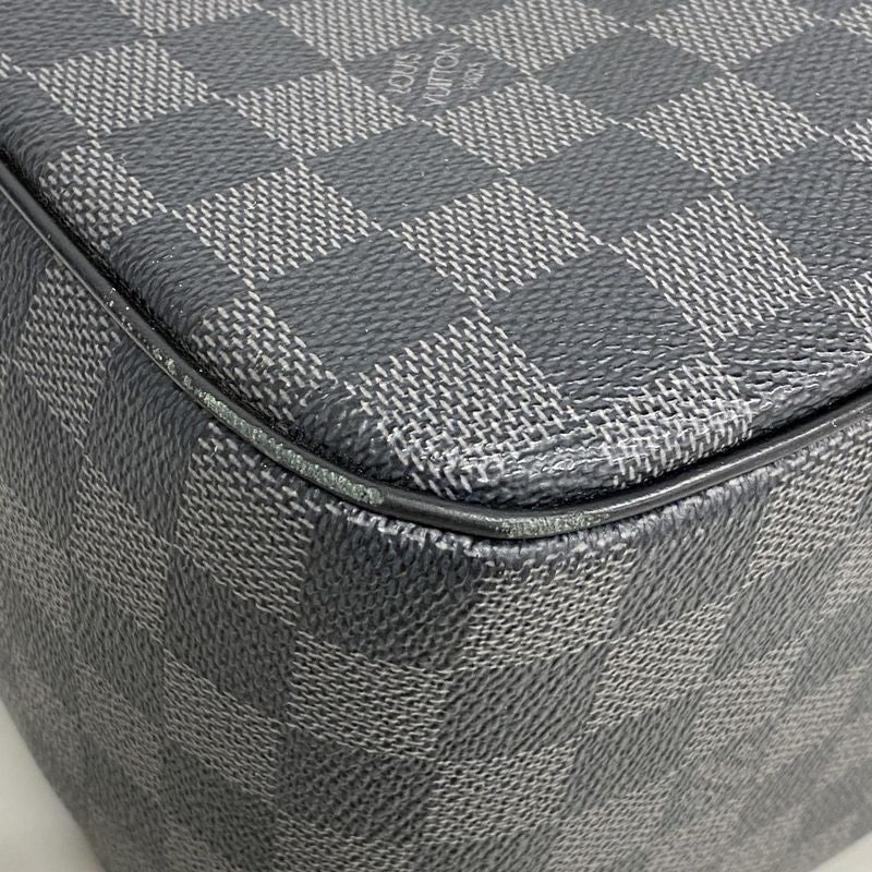 Louis Vuitton Briefcase Damier Graphite Yon N48118 Black Men's