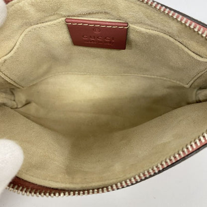 Gucci Pouch GG Blooms 403006 PVC Brown Multicolor Silver Hardware Women's