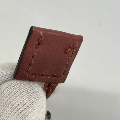 Gucci Pouch GG Blooms 403006 PVC Brown Multicolor Silver Hardware Women's