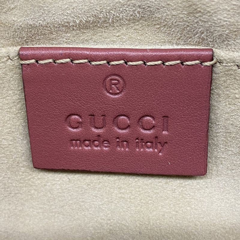 Gucci Pouch GG Blooms 403006 PVC Brown Multicolor Silver Hardware Women's