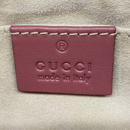 Gucci Pouch GG Blooms 403006 PVC Brown Multicolor Silver Hardware Women's