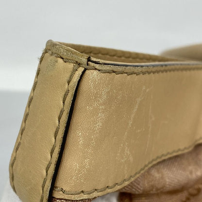 Gucci Tote Bag GG Canvas Lovely 257071 Canvas Brown Pink Gold Hardware Women's