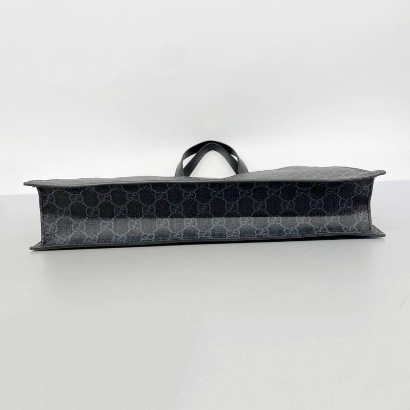 Gucci Tote Bag GG Supreme/sherry Line 495559 PVC Gray Silver Hardware 2way Bag