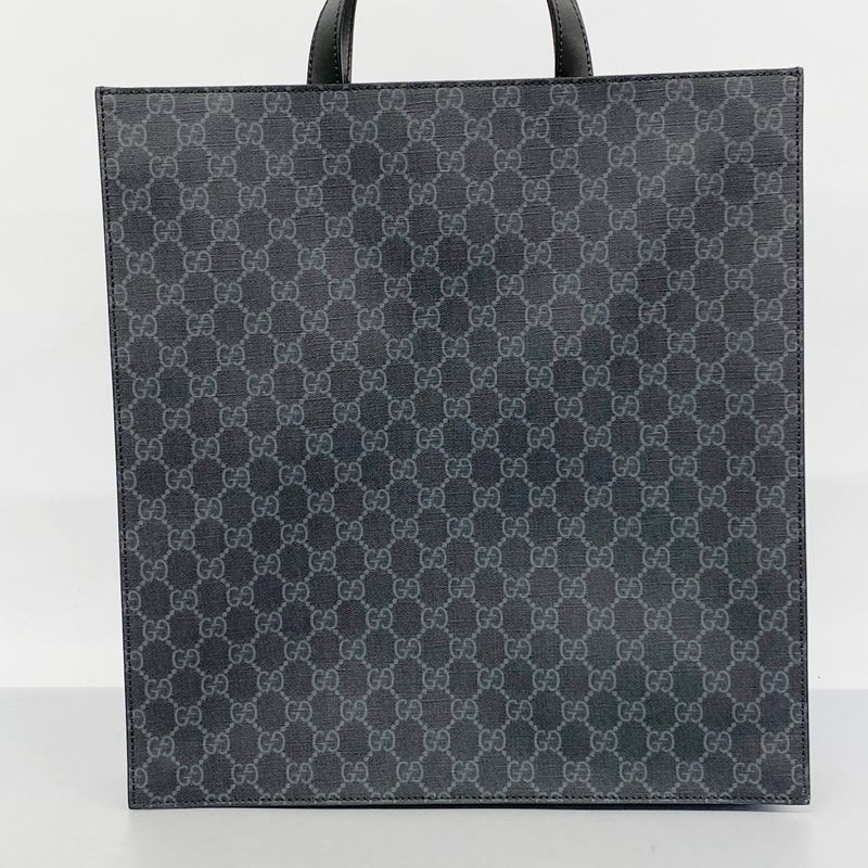 Gucci Tote Bag GG Supreme/sherry Line 495559 PVC Gray Silver Hardware 2way Bag