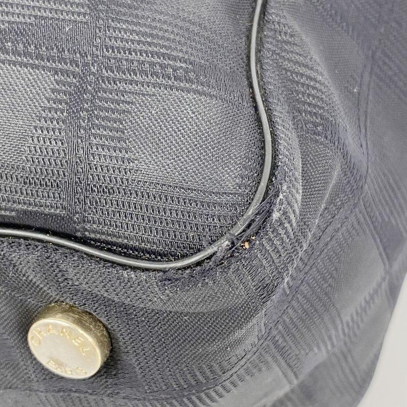 Chanel Tote New Travel Nylon Black Chien Pan Gold Hardware Women's