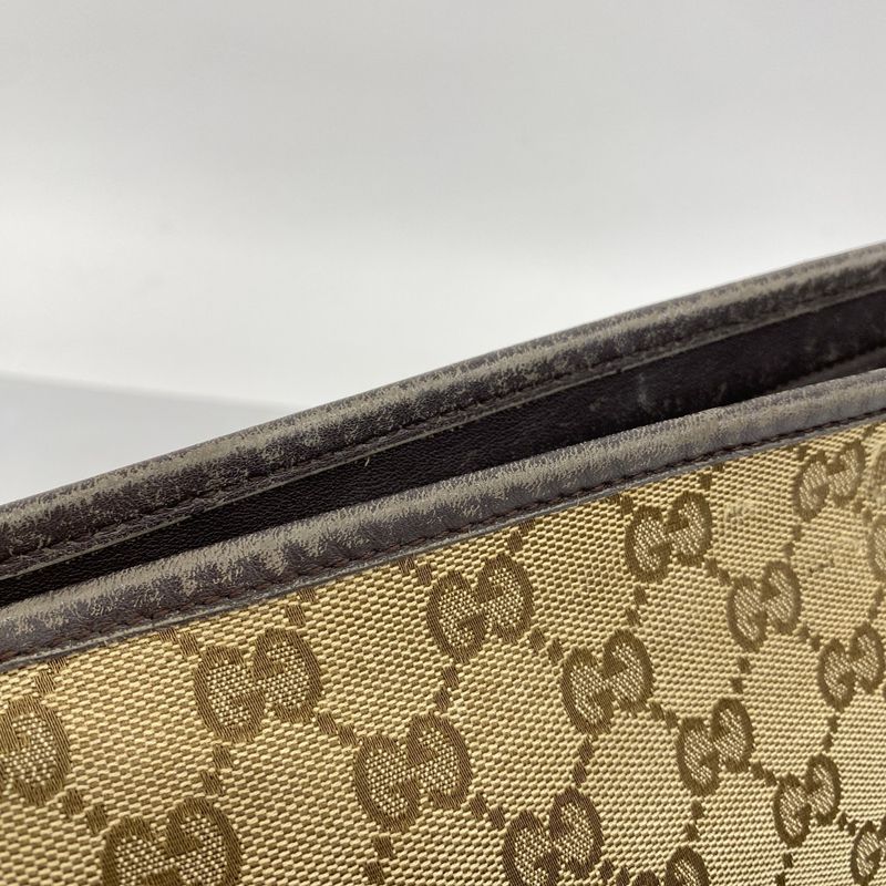 Gucci Shoulder Bag GG Canvas 388930 Canvas Brown Gold Hardware Women