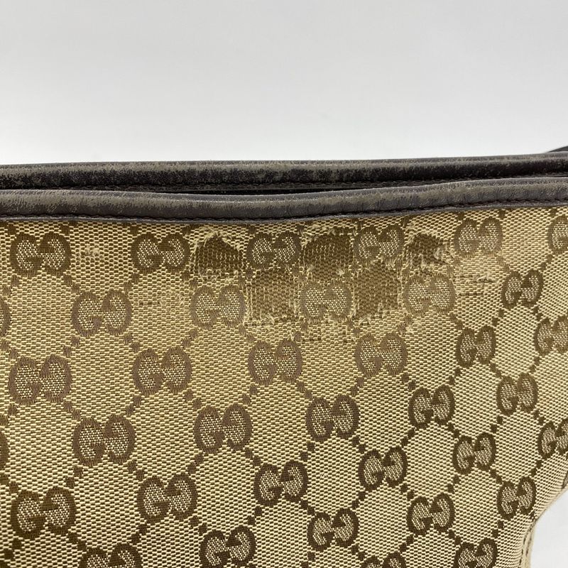 Gucci Shoulder Bag GG Canvas 388930 Canvas Brown Gold Hardware Women
