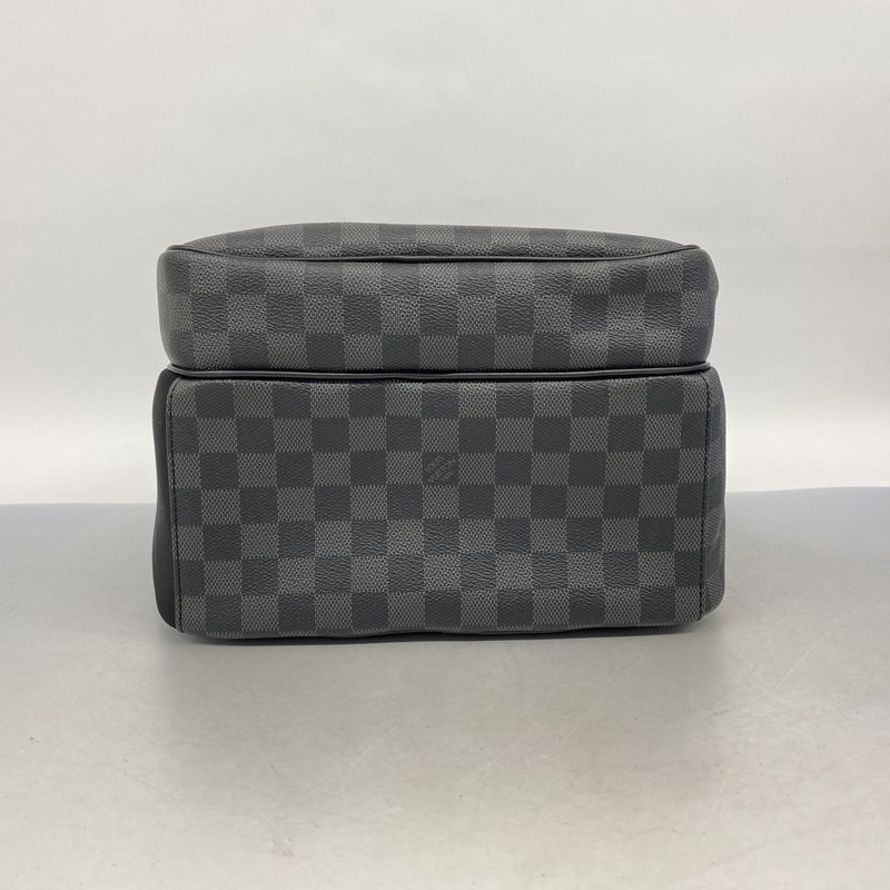 Louis Vuitton Backpack Daypack Damier Graphite Mikael N58024 Black Men's