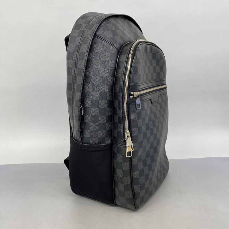Louis Vuitton Backpack Daypack Damier Graphite Mikael N58024 Black Men's