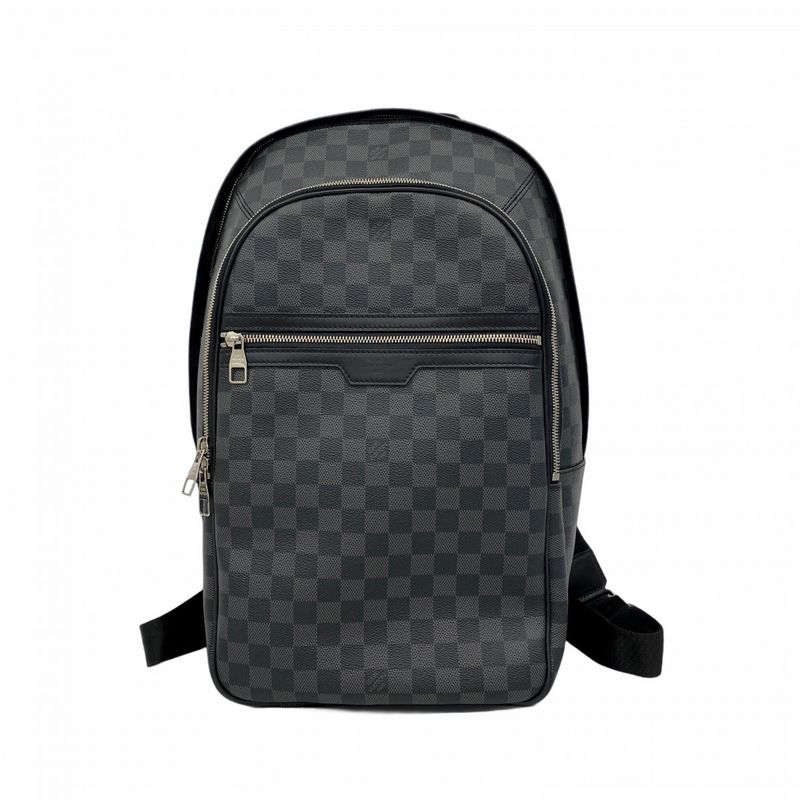 Louis Vuitton Backpack Daypack Damier Graphite Mikael N58024 Black Men's