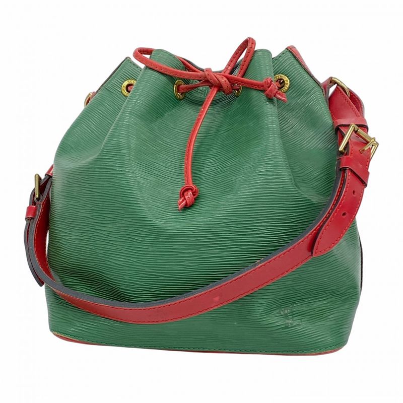 Louis Vuitton Shoulder Bag Epi Petite Noe M44147 Borneo Green Castilian Red