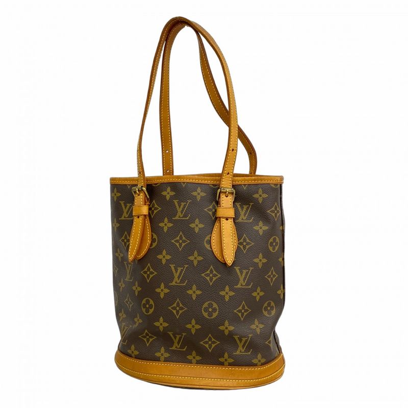 Louis Vuitton Tote Bag Monogram Bucket PM M42238 Brown Ladies